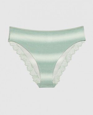 La Senza Bikini Panty Underwear Women Turquoise Stripes | BRiAeWPY