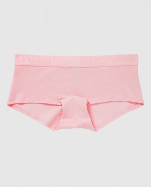 La Senza Boyshort Panty Underwear Women Pink White | VzUT6ki0