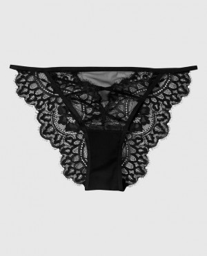 La Senza Bumless Bikini Panty Lingerie Women Black | U7SkudS3