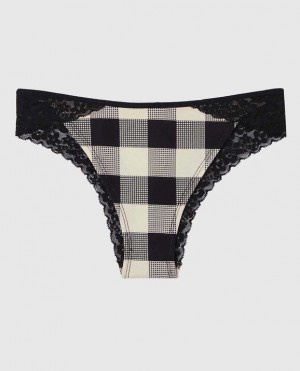 La Senza Cheeky Panty Underwear Women Festive Check | 9xxE5y36