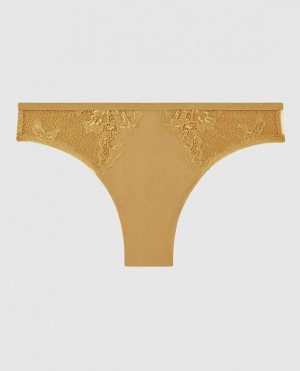 La Senza Cheeky Panty Underwear Women Gold | EuOTsK5S