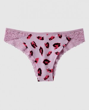 La Senza Cheeky Panty Underwear Women Pink Leopard | k77Eomm7