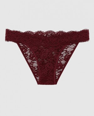 La Senza Cheeky Panty Underwear Women Red Burgundy | iulGjjbA