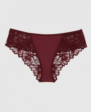 La Senza Cheeky Panty Underwear Women Red Burgundy | 49b0eZmD