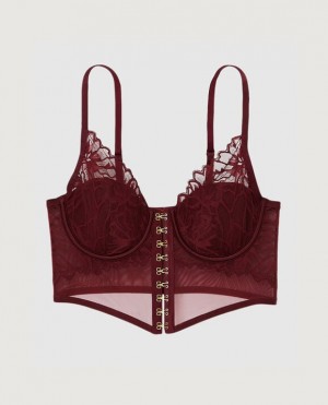 La Senza Front-Close Bra Top Lingerie Women Red Burgundy | G5M0t7qR