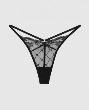 La Senza G-String Panty Underwear Women Black | wzCJqsoq