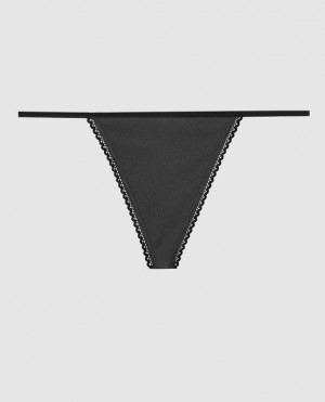 La Senza G-String Panty Underwear Women Black | iSJTtBt9