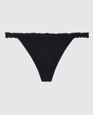 La Senza G-String Panty Underwear Women Black | Ri3XE7jQ