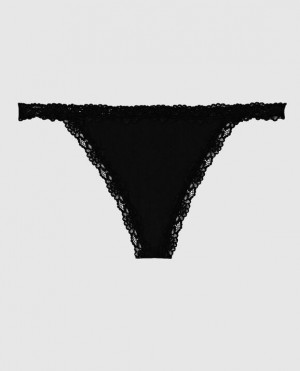 La Senza G-String Panty Underwear Women Black | oER2jwQN