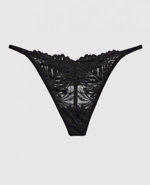 La Senza G-String Panty Underwear Women Black | l4AAIitn