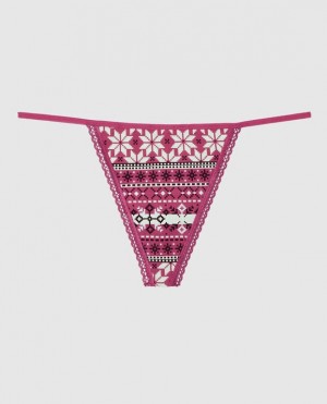 La Senza G-String Panty Underwear Women Pink | UEEv2ckj