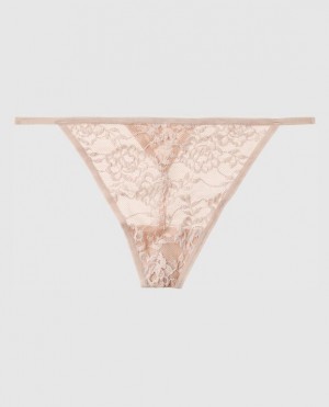 La Senza G-String Panty Underwear Women Rosetan | FNEi8JLk