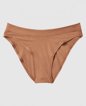 La Senza High Leg Bikini Panty Underwear Women Caramel Kiss | 1z2CMTS1