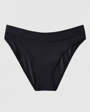 La Senza High Leg Bikini Panty Underwear Women Black | 8tbcssLU