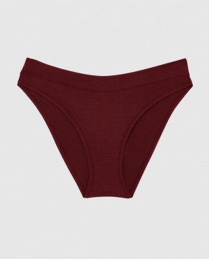 La Senza High Leg Bikini Panty Underwear Women Red Burgundy | kzUt9HTL