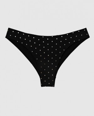 La Senza High Leg Cheeky Panty Underwear Women Black | A3dEX2wP