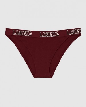 La Senza High Leg Cheeky Panty Underwear Women Red Burgundy | wVTgLMz7