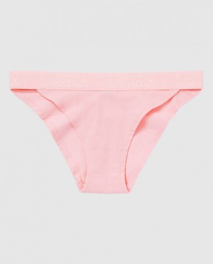 La Senza High Leg Cheeky Panty Underwear Women Pink White | OuMKqIYu