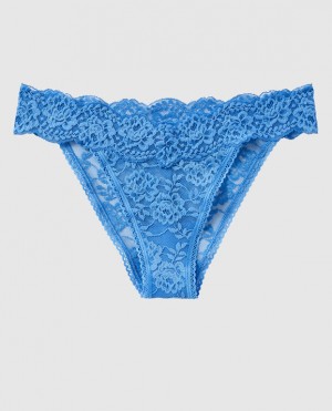 La Senza High Leg Cheeky Panty Underwear Women AZURE Blue | NM6S5WGa