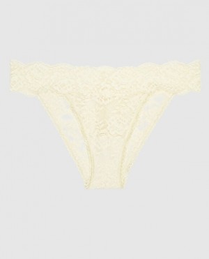 La Senza High Leg Cheeky Panty Underwear Women Cream | yWtjG8nq