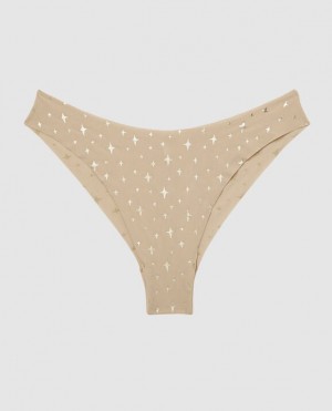 La Senza High Leg Cheeky Panty Underwear Women Stardust Sparkle Rosetan | icohRnPd