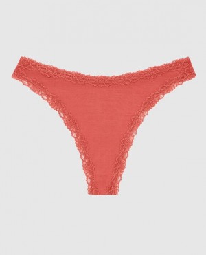 La Senza High Leg Thong Panty Underwear Women Astro Dust | dz2SrQPa