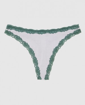 La Senza High Leg Thong Panty Underwear Women Grey | XG5yNpuJ