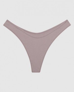 La Senza High Leg Thong Panty Underwear Women Winterberry | d9pREtQ8