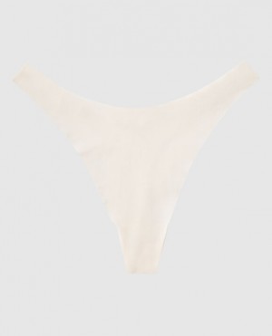 La Senza High Leg Thong Panty Underwear Women Cream | vrblDXBB