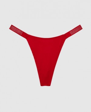 La Senza High Leg Thong Panty Underwear Women Red | 1EO47Y46