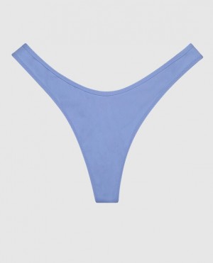 La Senza High Leg Thong Panty Underwear Women Blue | LQT6LtXs