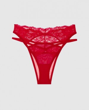 La Senza High Waist Cheeky Panty Lingerie Women Red | 0eQrtCi8