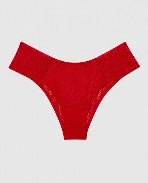 La Senza High Waist Cheeky Panty Underwear Women Red | bpfZIBpc