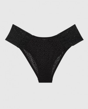 La Senza High Waist Cheeky Panty Underwear Women Black | 5CZJNK4P