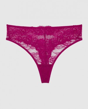 La Senza High Waist Thong Panty Underwear Women Pink | uQkHJdB9