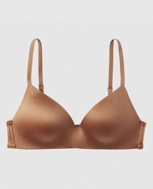 La Senza Light Push Up Wireless Bras Women Caramel Kiss | fcpWVARg