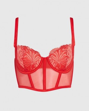 La Senza Lightly Lined Bra Top Lingerie Women Red | e3QO5vku