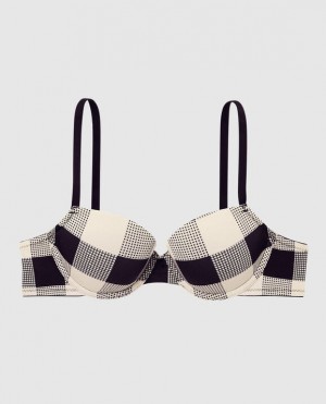 La Senza Lightly Lined Demi Bras Women Festive Check | L1rJGvYV