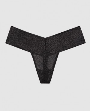 La Senza Thong Panty Underwear Women Black | 0c6ur1EC