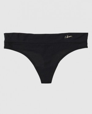 La Senza Thong Panty Underwear Women Black | dB26Ieyg