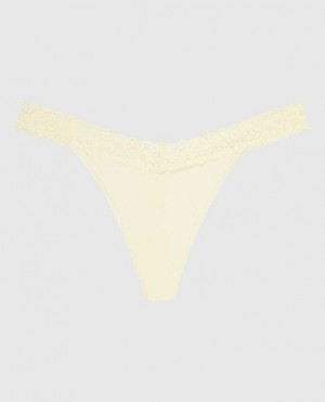 La Senza Thong Panty Underwear Women Cream | GFF2uMTi