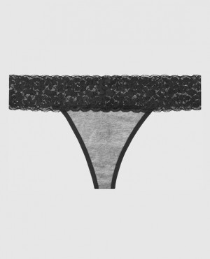 La Senza Thong Panty Underwear Women Grey | RHYDMy3Z