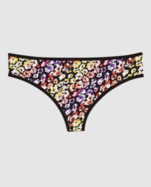 La Senza Thong Panty Underwear Women Multicolor Leopard | EZFeWHVU