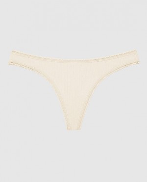 La Senza Thong Panty Underwear Women Pearl | yQybEqmG