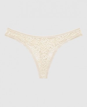 La Senza Thong Panty Underwear Women Pearl | Ty4cB6mx