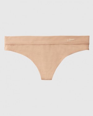 La Senza Thong Panty Underwear Women Pecan | QjKxktse