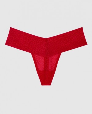 La Senza Thong Panty Underwear Women Red | 3VydZsNX