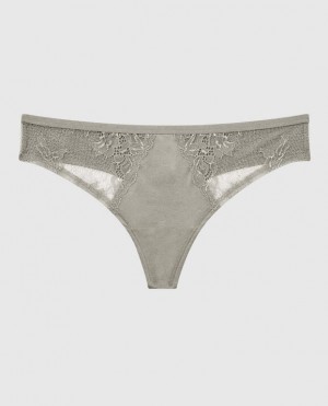 La Senza Thong Panty Underwear Women Silver | bXwS6oTz