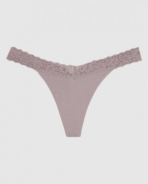 La Senza Thong Panty Underwear Women Winterberry | 6NoDKl65