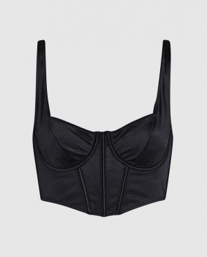 La Senza Unlined Bra Top Lingerie Women Black | u3vmfVNQ